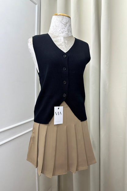 Sofia Knit Vest - Black
