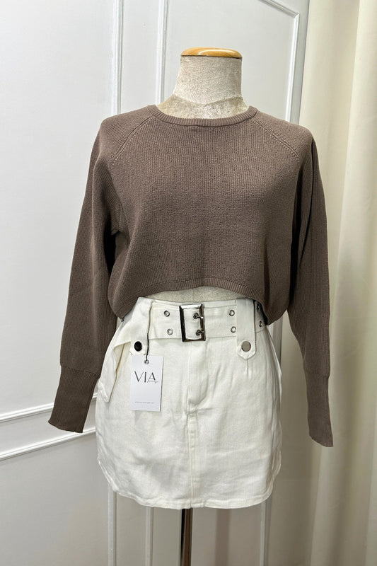 Jesse Knit Top - Taupe