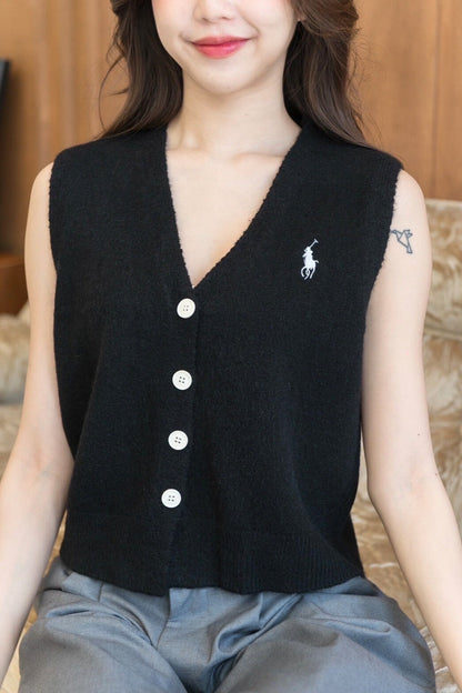 Lauren Knit Vest - Black